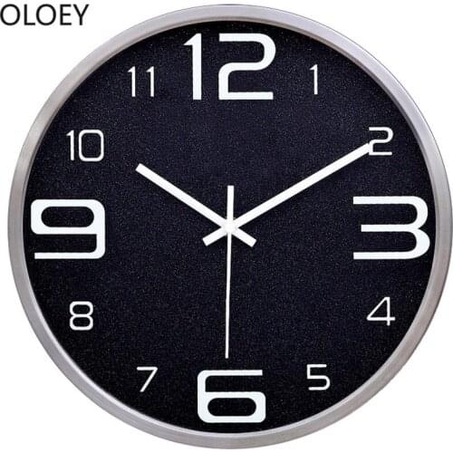 Large Wall Clock Modern Design Metal Silent Office Kitchen Creative Watch Wall Clocks Mechanism Living Room Horloge Home Decor