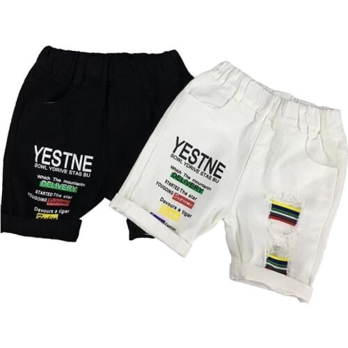 Childrens shorts summer broken hole Shorts Baby Boy Girls Denim Shorts Fashion Water washing Soft High quality Kids Jean Shorts