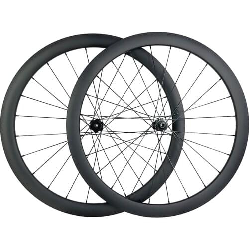 1400g 700c 42mm asymmetric road disc carbon wheels clincher tubeless center lock wheelset UD 3K 12K 9mm 12mm 135mm 142mm XDR 12s