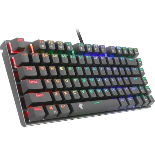 Z88 Tenkeyless Mechanical Keyboard RGB Backlit Brown Switches Aluminum Compact 81 Keys Gamer Keyboard For Gaming Typing
