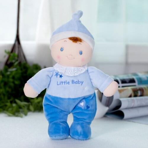 Stuffed soft Toy for Baby Kids Pink Small Doll Soft with Bell For Girls Boys, 9.5"