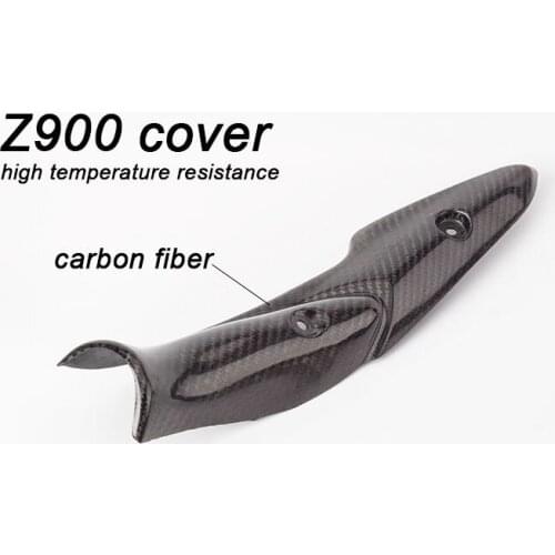 Motorcycle modified exhaust pipe muffler Z900 to the middle section of the drum carbon fiber anti-scald cover 2017-2020 Z900e