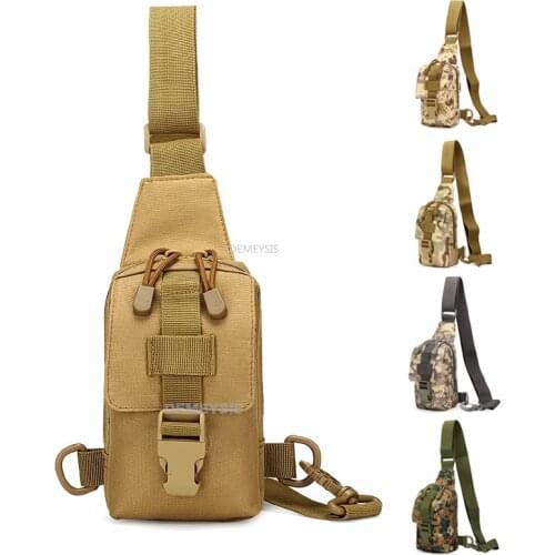 Outdoor Chest Bag Oxford Durable Hunting Hiking Fishing Sports Bag Camouflage Military Tactical Combat Training Crossbody Bags