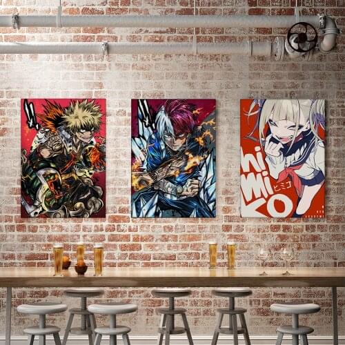 Canvas Prints Japan My Hero Academia Poster Wall Art Modular Anime Painting Picture For Boy Room Bedroom Home Decor Painting