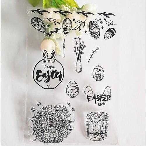 Easter Bouquet Transparent Clear Stamps NEW 2021 for DIY Scrapbooking / Photo Album Decorative Silicone Stamps Sheets
