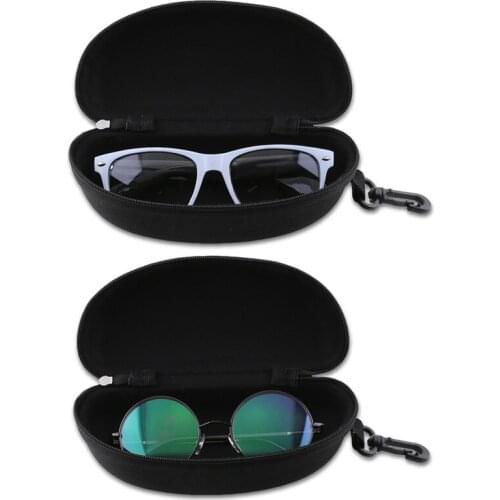 Portable Sunglasses Case Made Of High Quantity EVA Glasses Protector Ultra Lightweight Zipper Eyeglass Shell With Carabiner