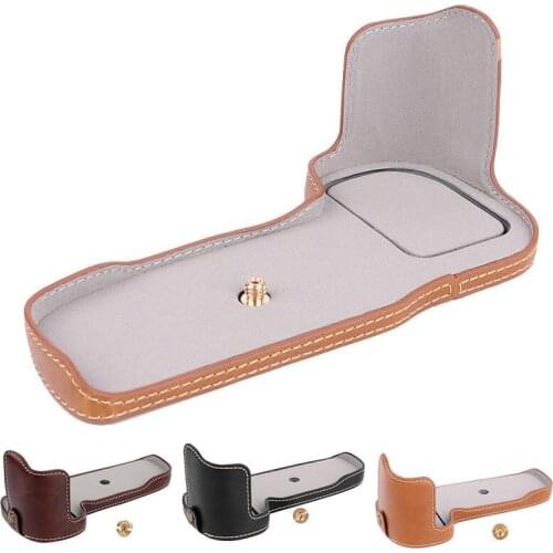 ..portable PU leather Camera Case bag Half Cover For Canon EOS 5D Mark III IV 5D3 5D4 New Body Bottom Shell