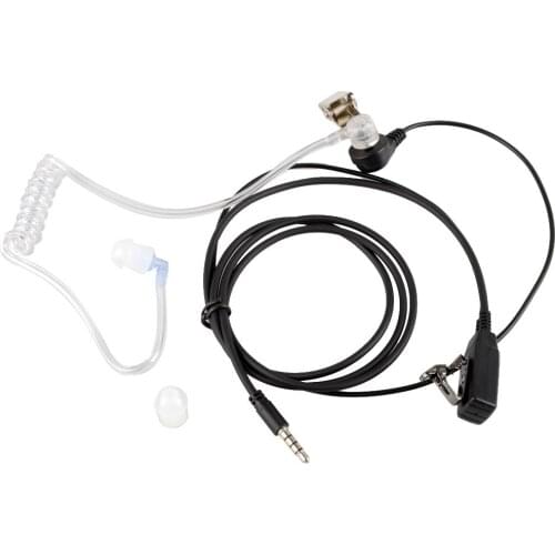 Surveillance Security Clear Coiled Acoustic Tube Earpiece PTT for iPhone