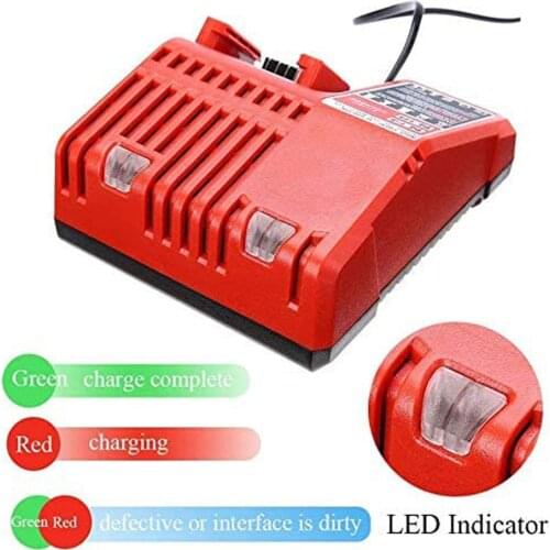 SALE Li-ion Battery Charger 110-240V Fast Lithium Battery Charger for Milwaukee M18 48-11-1815 48-11-1828 48-11-2401 48-11-2402