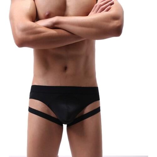 Sexy Men Bikini G String Thong Underwear Leg harness Strap Bulge Pouch Leg Ring Gay T-back Underpants Jockstrap Lingerie Panties