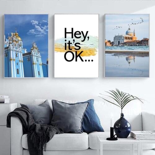 Nordic Home Decoration Painting Building City Landscape Canvas Art Posters And Prints Modular Wall Pictures For Living Room