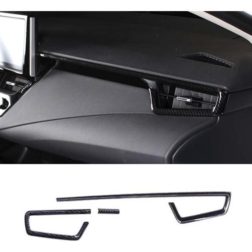 Carbon Fiber Style Car Dashboard Side Air Vent Decoration Trim Stickers For Toyota Corolla 2019 Car Styling Moldings