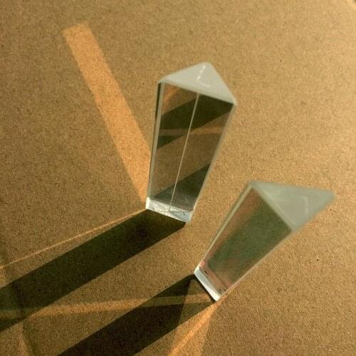 Triangular Rainbow Prism K9 Optical Glass Right Angle Reflecting For Teaching Students Photography Refractive Mirror