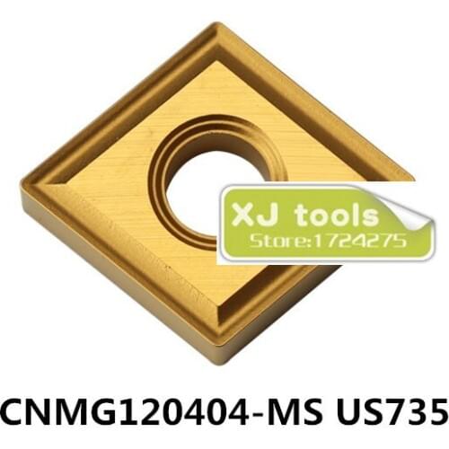 Free shipping 10pcs CNMG120404-MS US735/CNMG120408-MS US735 carbide inserts for MCLNR MCKNR ,Turning Blades for Stainless Steel