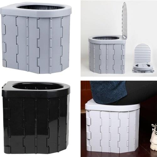 Outdoor Portable Toilet Folding Travel Commode Toilet Seat ABS Plastic Car Multiple Function Toilet Home Storage Stool