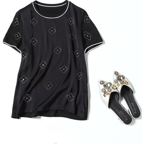 Yanluofsh Women's Silk T-Shirts