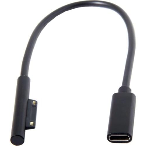 USB C Type C Charging Cable For Microsoft Surface Pro 4 6 5 3 Go Book Power Supply DC Plug 15V 3A USB C Female Charger Cable