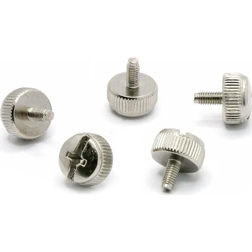 10/20/50pcs M3 Knurled Adjust Screws Phillips Thumb Hand Screws Length 6mm Nickel/ Zinc Plated