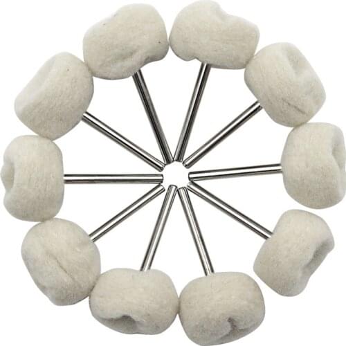 10Pc 2.35/3mm Wool Polishing Brush Dremel Accessories Grinding Buffing Wheel Grinder Head Drill Rotary Tool Accessories polisher