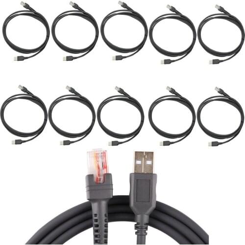 10pcs 6FT USB Cable For Symbol DS3478 DS3508 DS6607 DS6878 DS9808 CBA-U01-S07ZAR