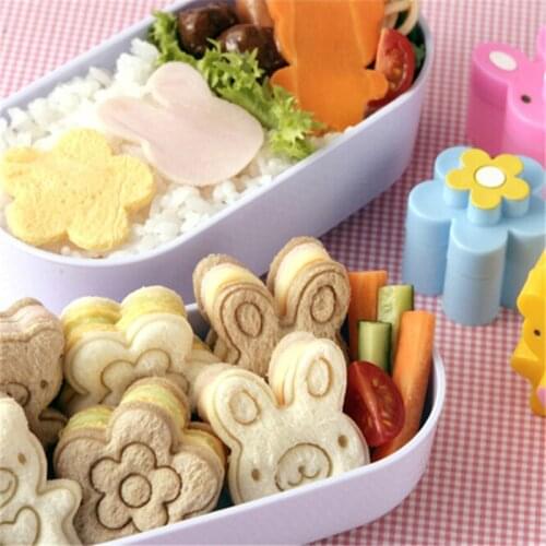 208 Cute Sandwich Cutters Mini Cookie Cutter Shapes Set For Kids Plastic Bento Cutter Tool Molds Bread Biscuit Embossed Device