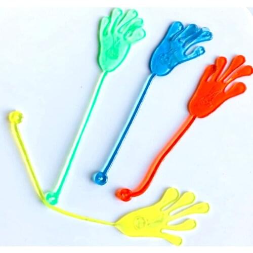 5pcs Novelty Funny Toy Elastic Retractable Sticky Palm Large Wall Climbing Palm Human Toy Tricky Hand For Kids