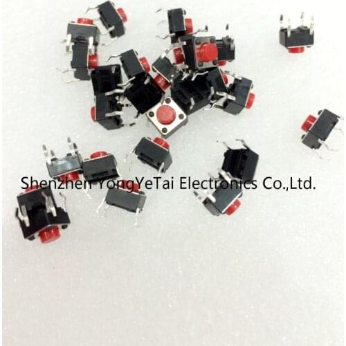 6x6x5 red head red button Cooker Cooker switch button 6*6*5 Touch switch Hot wholesale free shipping