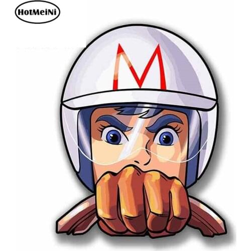 HotMeiNi 13cm x 10.5cm for Speed Racer Anime Car Stickers Vinyl JDM Bumper Trunk Truck Graphics Windshield Bumper Windows