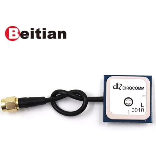 BEITIAN GPS GLONASS antenna 32dB High Gain Cirocomm ceramic patch internal active antenna 28*28*5mm SMA male connector BA-0010