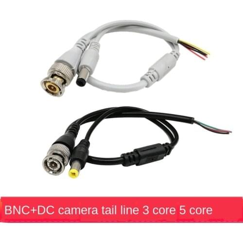 BNC-DC Connector Line Q9 Wire with Dc Male All-in-one Line Bnc Male Dc Public Camera Bnc Gray Five-core Line