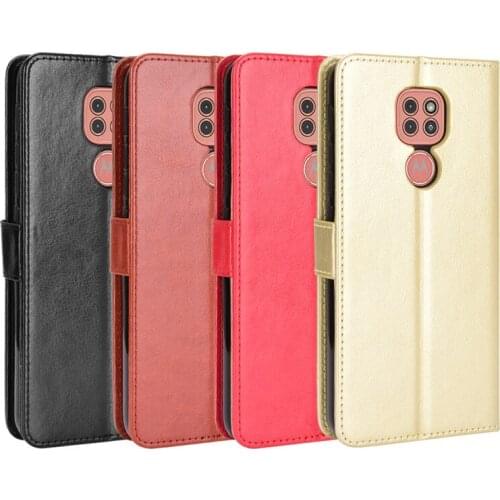 G9 Play Case Vintage Business Leather Cover Anti-lost Capa Full Card Slot Stand Holder Coque for Moto G9 Para