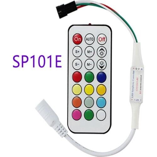 SP101E-SP104E/SP002E(USB) 6 Types MINI RF Wireless Remote Pixel Digital RGB strip Led Controller for WS2811/2812 led Strip Light