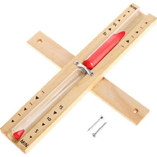 Wooden Sauna Hourglass Wall Mounted Rotating 15mins Sandglass Clock White Sand Timer for Home Store Use Optional 6 Colors