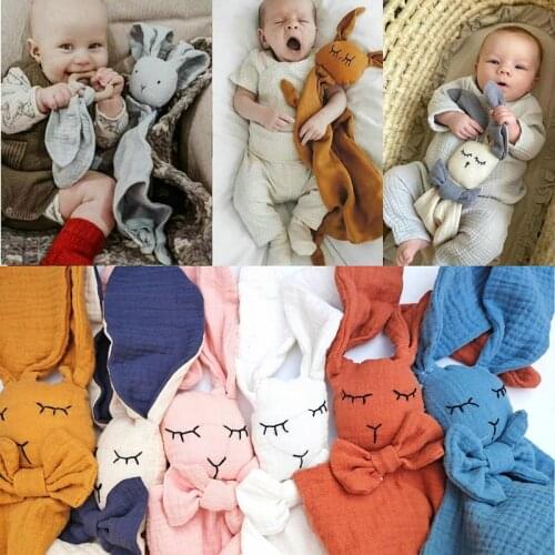 0-12 Month Baby Appease Towel Wooden Circle Teether Saliva Towel Infant Soft Gauze Soothing Cotton Muslin Bib Sleeping Toys