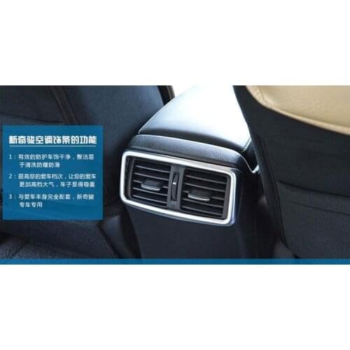 For Nissan X-Trail X Trail XTrail T32 2014-2019 ABS Chrome Rear Armrest Air Conditioning AC Vent Outlet Cover Trim Car Accessory