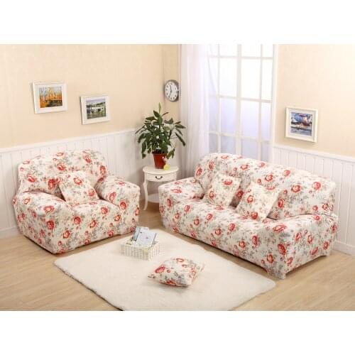 Peony Flower Printed Sofa Cover Spandex Elastic Stretch Slipcover All-inclusive Sofa Towel Wrap Tight Couch Covers