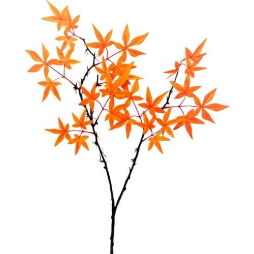 Simulation Maple Leaf House Plant Fake Leaves Wall Hanging DIY Halloween 82cm Ornaments Silk Cloth For Wedding Birthday Party