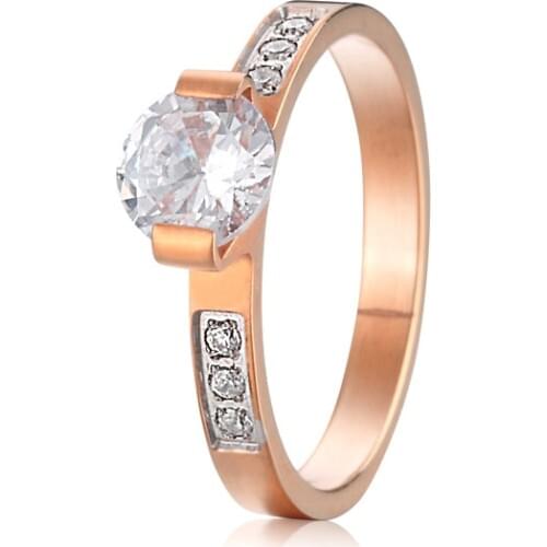 Custom elegant rose gold color alliance vintage cz engagement rings for women size 4.5 to 15