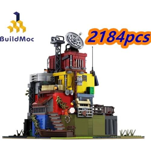 Base on Docks Warehouse Construct Toys Diy Building Blocks Bricks Set Educational Kids Toy Gift 2184pcs