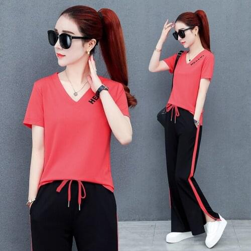 Korea Lady suit Summer fashion tracksuit set New 2 peice set women Large size Leisure tracksuit women trend Youth clothing 1250