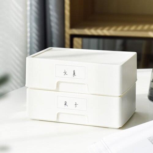Lightweight, Japanese-style labelled storage and sorting box, orderly storage, drawer type plastic storage box