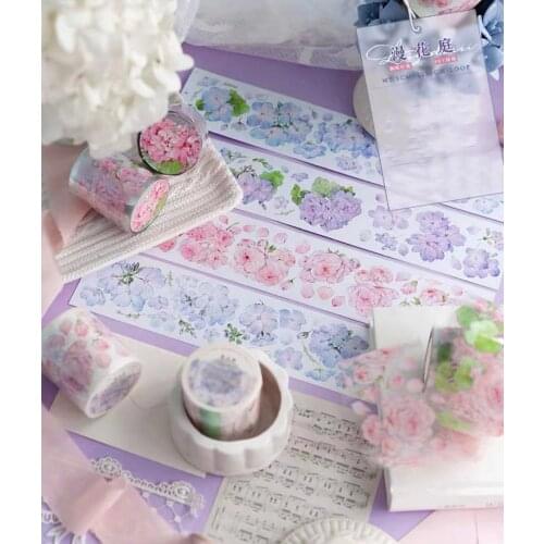 Lovely Romantic Flower Washi Tape for Card Making Bullet Journal DIY Scrapbooking Decorative Sticker