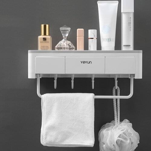 Multifunction Bathroom Shelves Wall-Mounted Storage Baskets For WC Shower Shelf WIth Tower Rack Bathroom Accessories