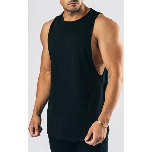 Fitness Workout Mens Tank Top Vest Muscle Sleeveless Sportswear Shirt Stringer Fashion Cotton Gym Clothing Bodybuilding Singlets