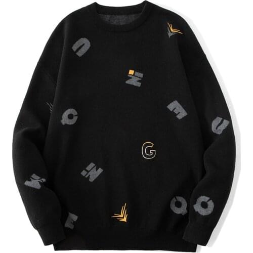 Mens Sweaters Casual Cotton Round Neck Men Pullover Fashion Streetwear Long Sleeve Knitted Male Sweater Autumn Winter Clothing