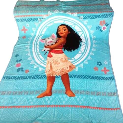 Disney Cartoon Moana Pua and Maui Soft Flannel Blanket Throw for Baby Girls Boys Children on Bed/Crib/Sofa Birthday Gift