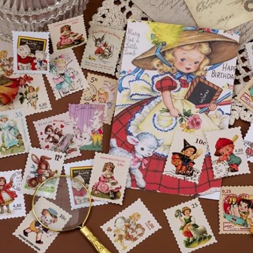 20sets Kawaii Stationery Stickers Philatelic Museum Series Planner Decorative Mobile Stickers Scrapbooking