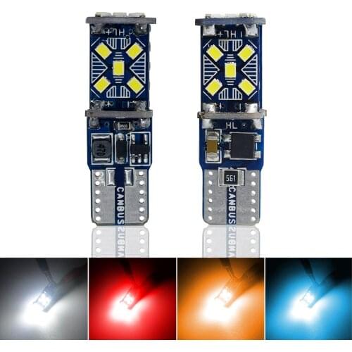 2Pcs T10 W5W New Super Bright LED Car Parking Lights WY5W 168 501 2825 Auto Wedge Turn Side Bulbs Car Interior Reading Dome Lamp