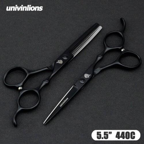 Univinlions Japan Steel 5.5/6.0 Barber Scissors Professional Hairdressing Scissors Kit Hair Shears Sharp Hair Cutting Scissors