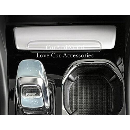 ABS Matte/Carbon Fibre Front Gearbox Ashtray Panel Decoration Cover Trims For Volvo XC40 T5 2017-2019 Car Styling Accessories